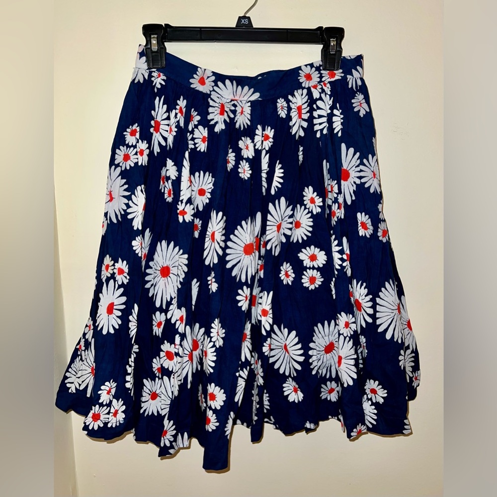 Spiegel Navy Floral Skater Skirt